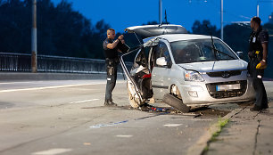 Autoįvykis O.Milašiaus gatvėje Vilniuje