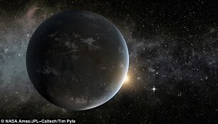 Naujoji mokslininkų atrasta planeta Wolf 1061c menininko akimis
