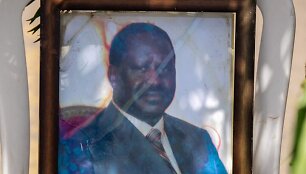 Kenijos opozicijos lyderio Railos Odingos portretas / BROWLINE OMONDI / AFP