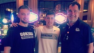 Domantas Sabonis, Kyle'as Wiltjeras ir Arvydas Sabonis