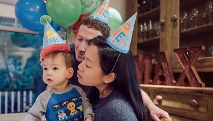 Markas Zuckerbergas ir Priscilla Chan su dukra Max