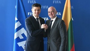 Tomas Danilevičius ir Gianni Infantino