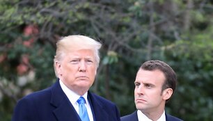 Prancūzijos prezidentas Emmanuelis Macronas atvyko į JAV