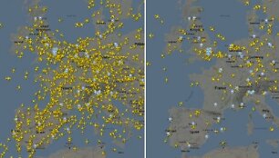 Skrydžių sumažėjimas Europoje