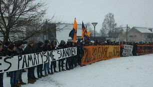 Gargždų &bdquo;Bangos&ldquo; sirgalių protestas