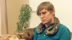 &Scaron;arūnas Banevičius su smaugliu Slieku