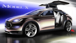 &bdquo;Tesla Model X&ldquo; eskizas