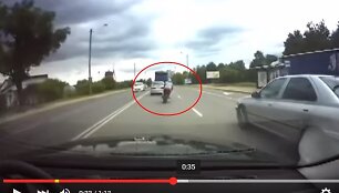 Užfiksuotas motociklininkas