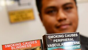 Cigarečių pakuotė Australijoje