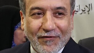 Irano užsienio reikalų ministras Abbasas Araghchi / HAITHAM AL-SHUKAIRI / AFP