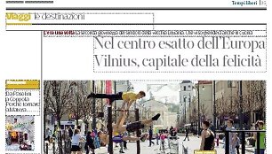 Dienra&scaron;tyje &bdquo;Corriere della Sera&ldquo; penktadienį i&scaron;spausdintas straipsnis apie Vilnių