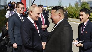 Vladimiras Putinas ir Kim Jong Unas