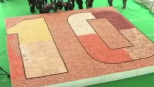 Honkonge &ndash; rekorinio dydžio mozaika i&scaron; su&scaron;ių.