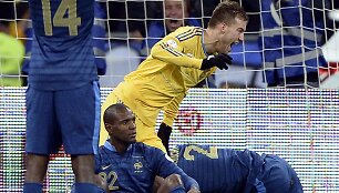 Prancūzijos futbolo rinktinė pirmame mače dėl papildomo kelialapio pralaimėjo Ukrainai 0:2