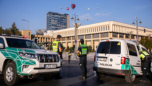 Policijos pajėgos &scaron;alia Seimo