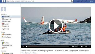 Apgaulė: neva rastas Malaysia Airlines Flight MH370 laineris.
