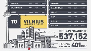  „Go To Lithuania“ infografike estetiškai pateikiama svarbiausia informacija apie Lietuvą.