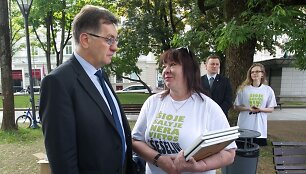 Su akcijos dalyviais susitiko premjeras Algirdas Butkevičius