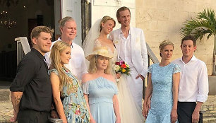 Paris Hilton jaunėlio brolio Barrono vestuvės Šv. Bartolomėjaus saloje