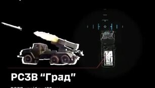 Ukrainos pajėgos sunaikino rusų raketinę sistemą TOS-1A &bdquo;Solntsepek&ldquo;
