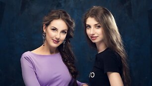 I&scaron;leistuvių makiažas pagal Simoną Pajedaitę (de&scaron;inėje)