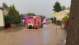 Liūties užpilta Dzialo&scaron;yno vietovė Lenkijoje
