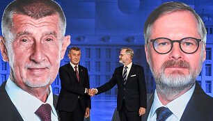 Debatai tarp A. Babi&scaron;o ir P. Fialos / MICHAL CIZEK / AFP