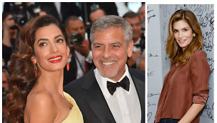 George'as ir Amal Clooney ir Cindy Crawford