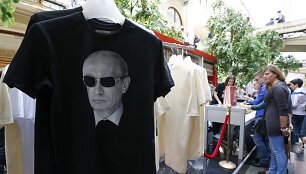 Rusijoje graibstomi mar&scaron;kinėliai su Vladimiro Putino atvaizdu