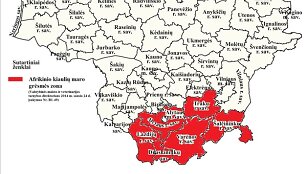 Afrikinio kiaulių maro grėsmės zona