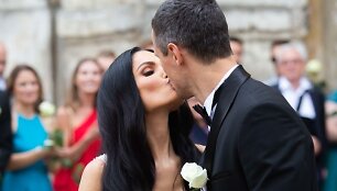 Justinos Kazlauskytės ir Jono Po&scaron;kaus vestuvių akimirka