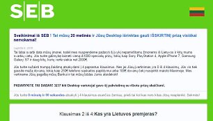 Sukčių siūloma &bdquo;loterija&ldquo;