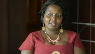 Kenijos klajoklių moterų lygos atstovė Josephine N. Sane