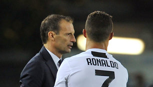 Massimiliano Allegri ir Cristiano Ronaldo