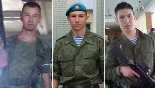 Trys Ukrainoje žuvę Rusijos kariai - Antonas Saveljevas, Timuras Mamajusupuvas ir Ivanas Kardapolovas