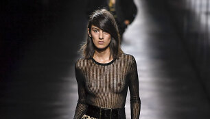 &bdquo;Saint Laurent&ldquo; 2019&ndash;2020 m. rudens ir žiemos kolekcijos modelis
