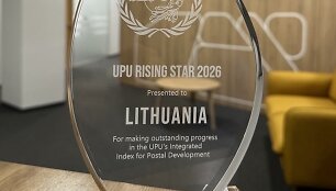 Lietuvos pa&scaron;to transformaciją įvertino pasaulinė pa&scaron;to bendruomenė: skirtas UPU &bdquo;Rising Star&ldquo; apdovanojimas