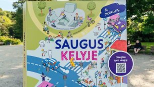 Pristatytas leidinys moksleiviams „Saugus kelyje“. 