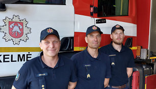 Kelmės priešgaisrinės gelbėjimo tarnybos ugniagesiai, atlikę neįprastą misiją
