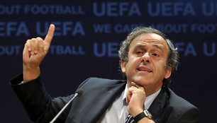 UEFA prezidentas Michelis Platini.