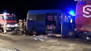 &Scaron;iluti&scaron;kio autobusiukas pateko į autoavariją Vokietijos automagistralėje A9
