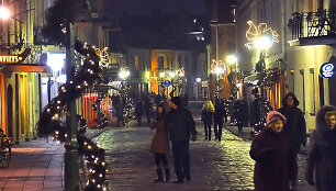 Kalėdi&scaron;kai pasipuo&scaron;ęs Kaunas 