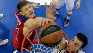VIDEO kadras: CSKA ir \"Partizan\" dvikova