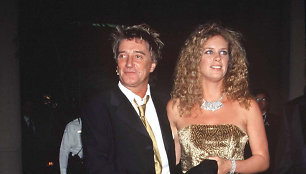 Rodas Stewartas su buvusia žmona Rachel Hunter