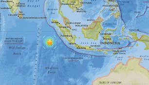 Žemės drebėjimas prie Indonezijos