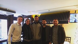 Mindaugas Kuzminskas, Au&scaron;rinė Sabonytė, Donatas Motiejūnas, Marius Rutkauskas ir Deirūnas Visockas