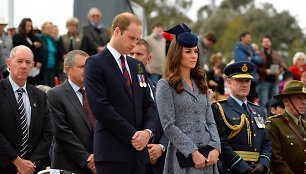 Princas Williamas ir Kembridžo hercogienė Catherine pagerbė kritusius Australijos ir Naujosios Zelandijos karius