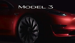 &bdquo;Tesla Model 3&ldquo; logotipas