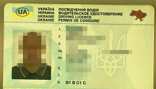 Ukrainos vairuotojo pažymėjimo pavyzdys