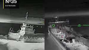 Azovo jūroje atakuoti Rusijos laivai